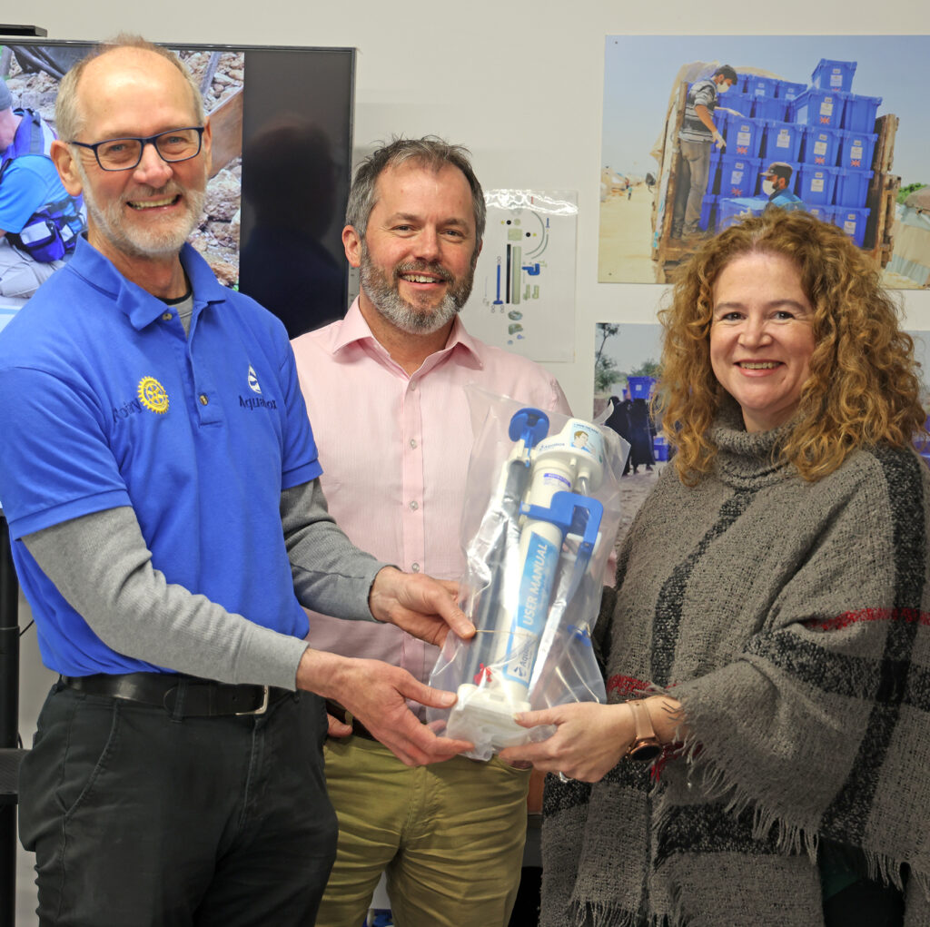 Helen from Peak Translations with Roger and Paul from Aquabox 1